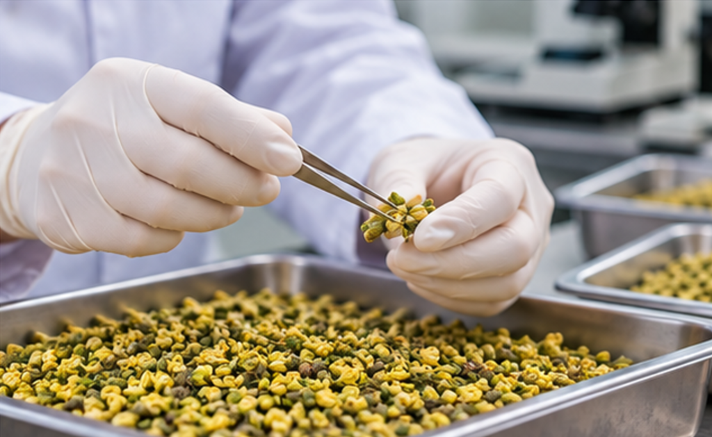 Vietnam Hoa Hoe flower buds quality inspection and botanical verification