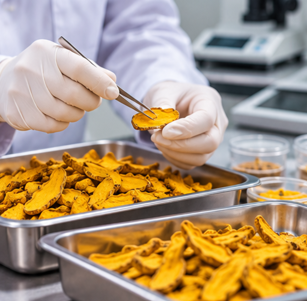 Vietnam turmeric quality inspection and moisture testing